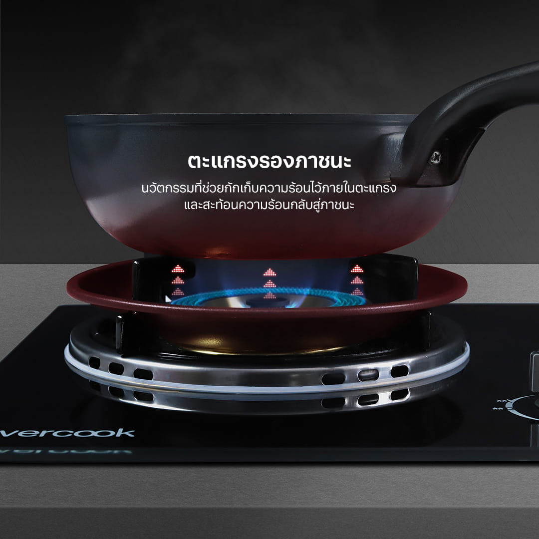 เตาแก๊สแบบฝัง 2 หัว EVE EVERCOOK SMART III 73 ซม. สีดำ